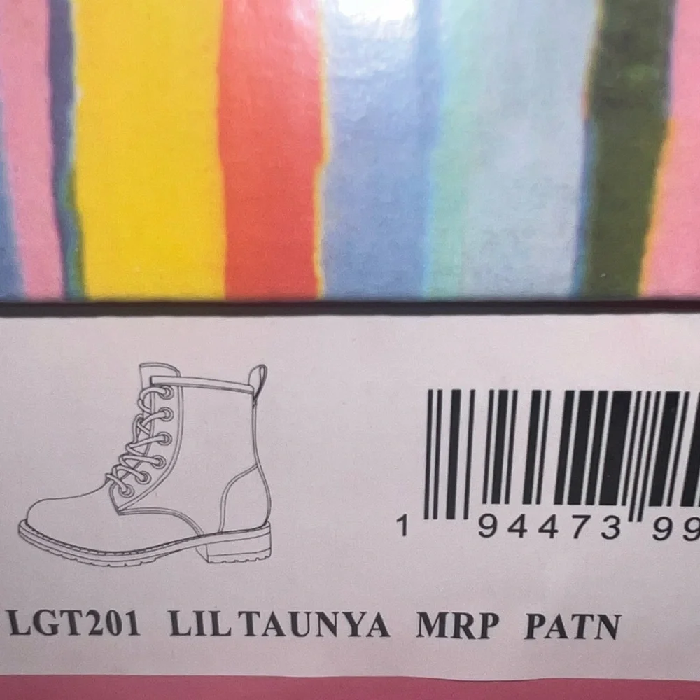 MIA | Kids' Lil Tatunya Marbled Combat Boots |‎ NEW!!!🖤☑️